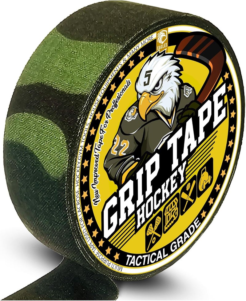 Eagle's Hockey Tape Multipurpose Cloth Tape Roll for Lacrosse Baseball & Softball Bats, Rackets, Pullup Bars, Gardening Tools, Sports Gift Perfect for Wrist, Ankle, Foot, Knee and Hand Taping - Image 1